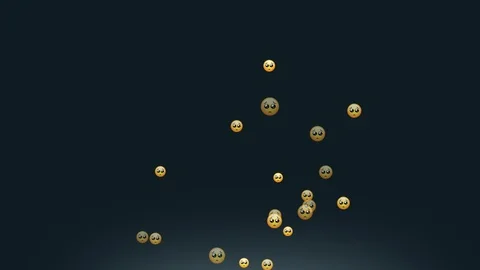 Sad Face crying emojis Flying up Stock Footage 119063960