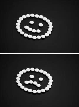 Sad face. happy face Stock Photos