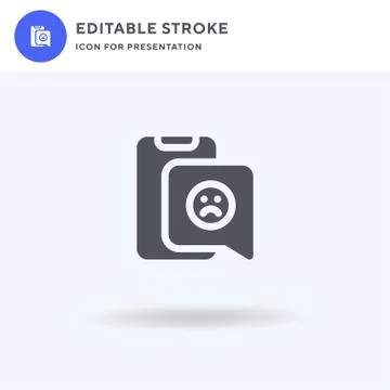 Sad Face icon vector, filled flat sign, solid pictogram isolated on white, logo Stock Illustration