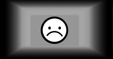 Sad face icon, vector illustration.Sad smiley icon. Internet button on whit.. 스톡 일러스트