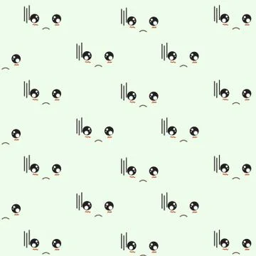 Sad faces pattern 库存插图