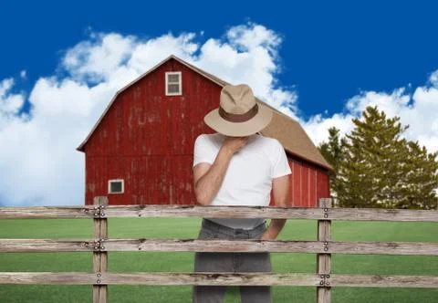 Sad farmer Stock Photos