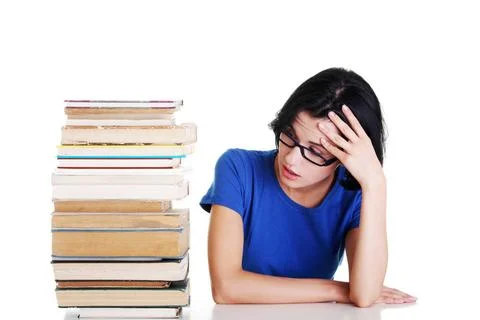 Sad female student with learning difficulties Sad female student with lear... Foto stock