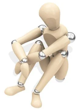 The sad figure Stock Illustration