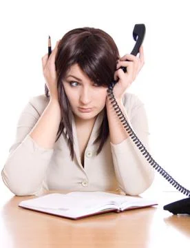 Sad financial consultant with problems Stock-Fotos