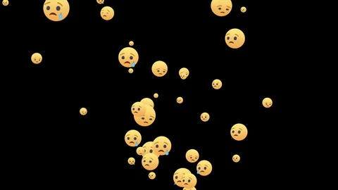 Sad Floating Animated Emojis 스톡 동영상 128405679