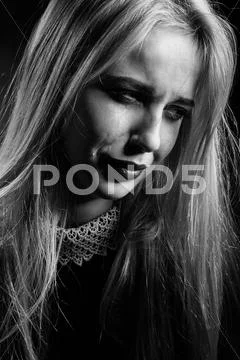 Sad girl crying Stock Photos