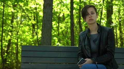Sad girl Stock Footage 89957278