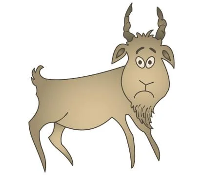 Sad goat Stock Illustration