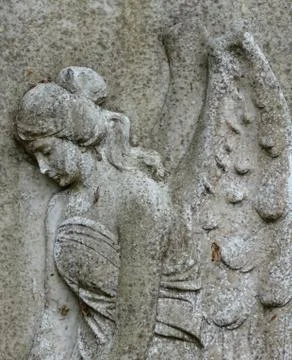 Sad Gravestone Angel Stock Photos