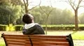 Sad guy at park HD Footage