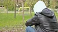 Sad guy at park HD Footage
