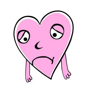 Sad heart Stock Illustration