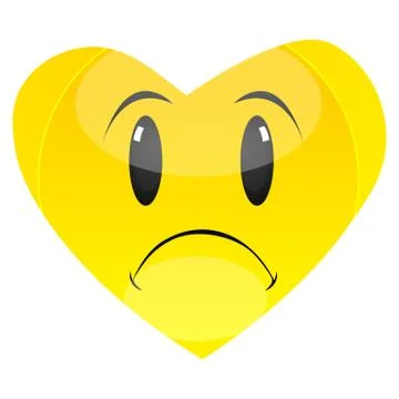 Sad heart Stock Illustration