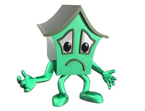 Sad house Stock Illustration