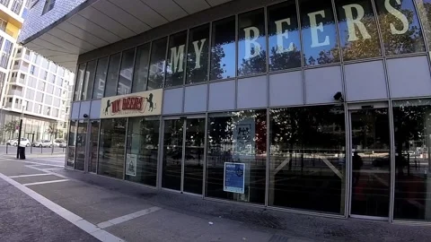 Sad it's closed, but here is a good look at My Beers, Cave &amp; Bar a Biere Vídeo Stock 308764952