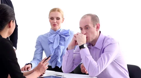 The Sad Joke of the Businessman Stock Footage 57635155
