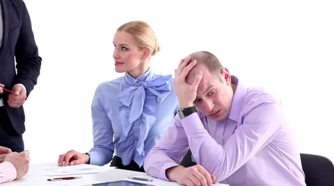 The Sad Joke of the Businessman Stock Footage 59791549