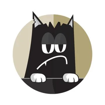Sad Kitten Иллюстрация