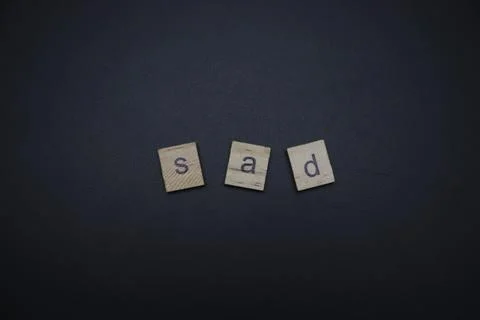 Sad Letters Stock Photos