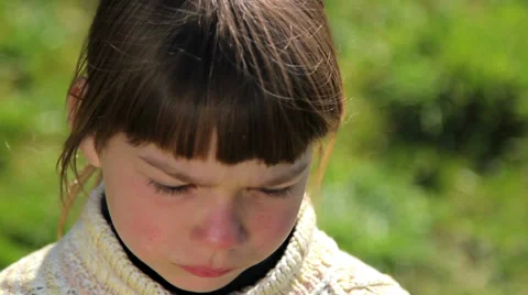 Sad little boy looking at the camera Stock Footage 37001033