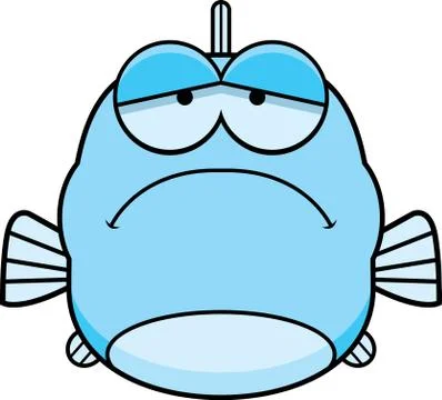 Sad Little Fish Stock Illustration
