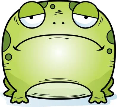 Sad Little Frog Stock Illustration