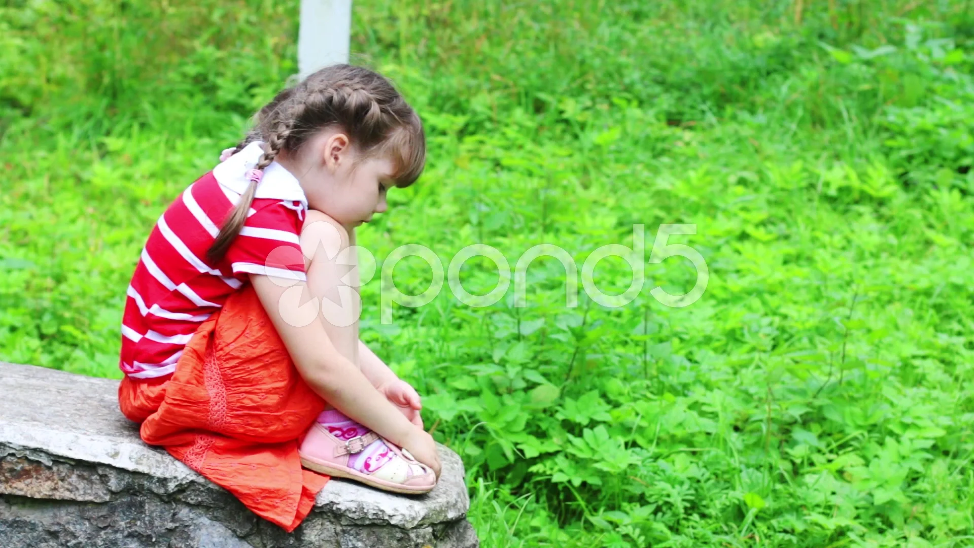 little girl skirt sitting