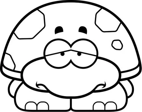 Sad Little Turtle Stock Illustration