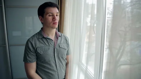 Sad Man with Acne Video stock 49640540