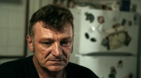 Sad man crying Stock Footage 57579888