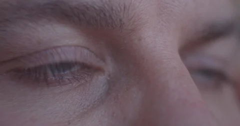 Sad man eye close up. Stock Footage 129383799