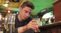sad man gets drunk HD Footage