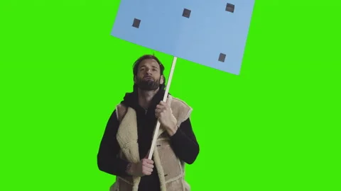 Sad man protesting 스톡 동영상 172850301