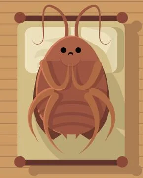 Sad metamorphosis cockroach Stock-Illustration