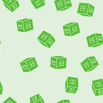 Sad mood glyph seamless pattern Stock Illustration