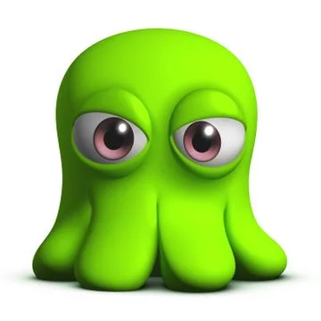 Sad octopus Stock-Illustration