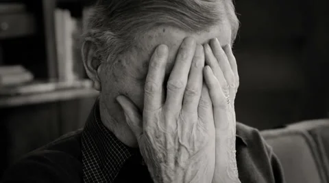 Sad old man Stock Footage 47262499
