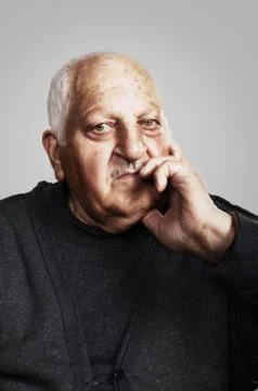 Sad old man Stock Photos