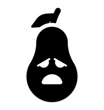 Sad Pear Face Stock Illustration