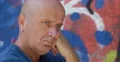 Sad People Disturbed Portrait Worried Man Alone Stressed Face Graffiti Paint 4k or 4k+ Resolution