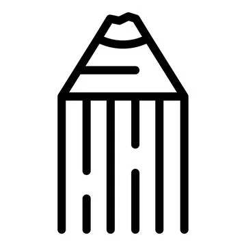 Sad problem creativity icon outline vector. Broken pencil Stock Illustration