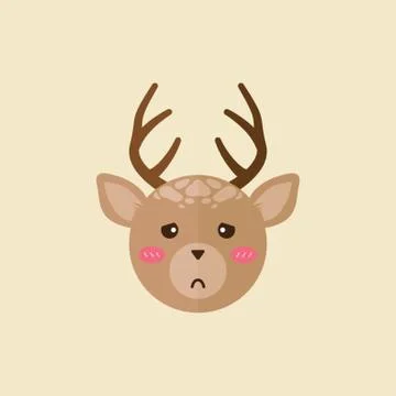 Sad Reindeer Stock Illustration