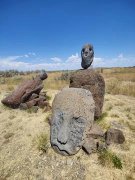 Sad rock face Foto stock