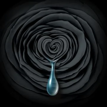 Sad Rose Stock Illustration