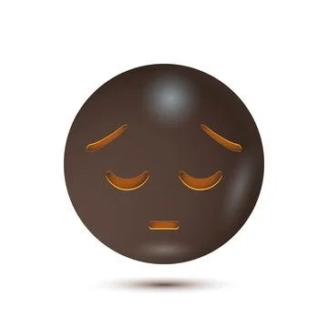 Sad, sad face, sorrowful. Vector illustration. emoji. 3D emoticon for web Stock-Illustration