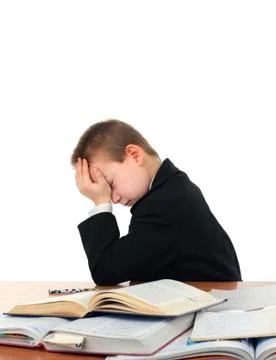 Sad Schoolboy Stock Photos