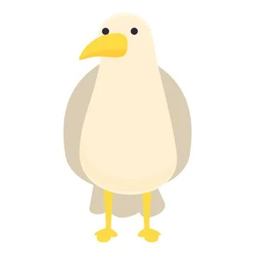Sad seagull icon cartoon vector. Sea bird Stock Illustration