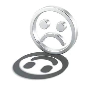 Sad smiley with cheerful shadow Stock Illustration