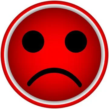 Sad smiley flat icon vector image Stock Illustration